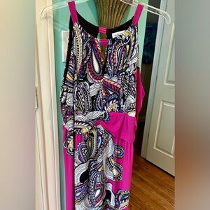 Avenue Black and Multicolor Dress